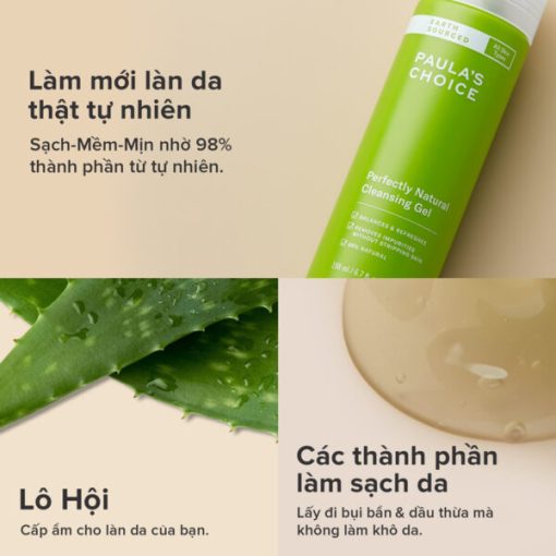 Gel rửa mặt làm sạch Perfectly Natural Cleansing Gel BeautyChic - Hình ảnh 4