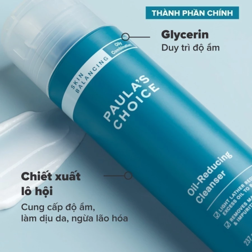Sữa rửa mặt cho da dầu cân bằng độ ẩm và kiềm dầu Paula’s Choice Skin Balancing Oil Reducing Cleanser 237ml 1150 - Hình ảnh 4
