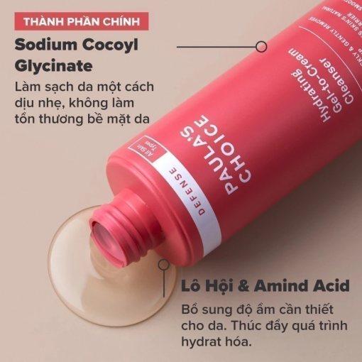 Gel rửa mặt làm sạch và giúp da mềm mịn Paula’s Choice Defense Hydrating Gel to Cream Cleanser 198ml 2210 - Hình ảnh 5