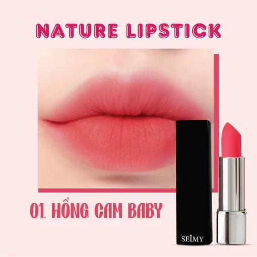 Son thỏi lì Seimy - Nature Lipstick 3,5g - Hình ảnh 3